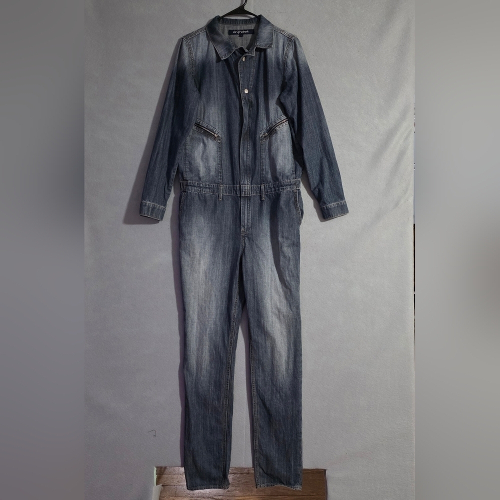 Driftwood Womens Medium Wash 100% Cotton Jumpsuit Overalls Size Large
